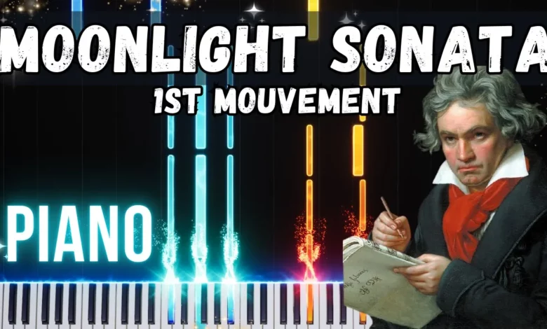 Moonlight sonata 1 mouvement piano tutorial